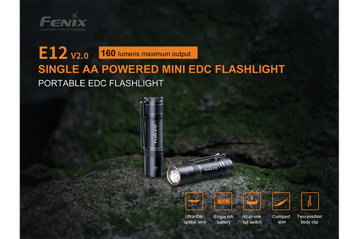 Fenix E12 V2.0 AA LED Flashlight - Discontinued - Fenix Store