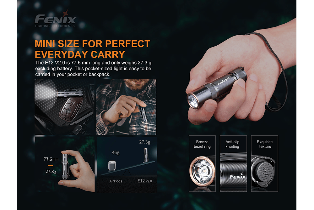 Fenix E12 V2.0 AA LED Flashlight - Discontinued - Fenix Store