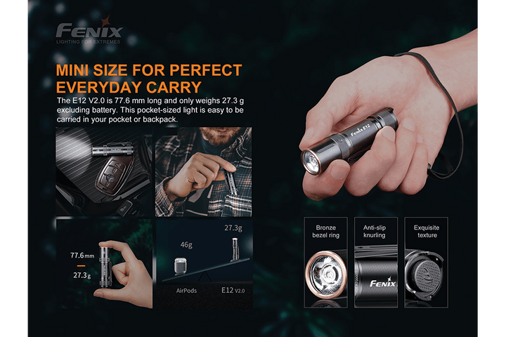 Fenix E12 V2.0 AA LED Flashlight - Discontinued - Fenix Store