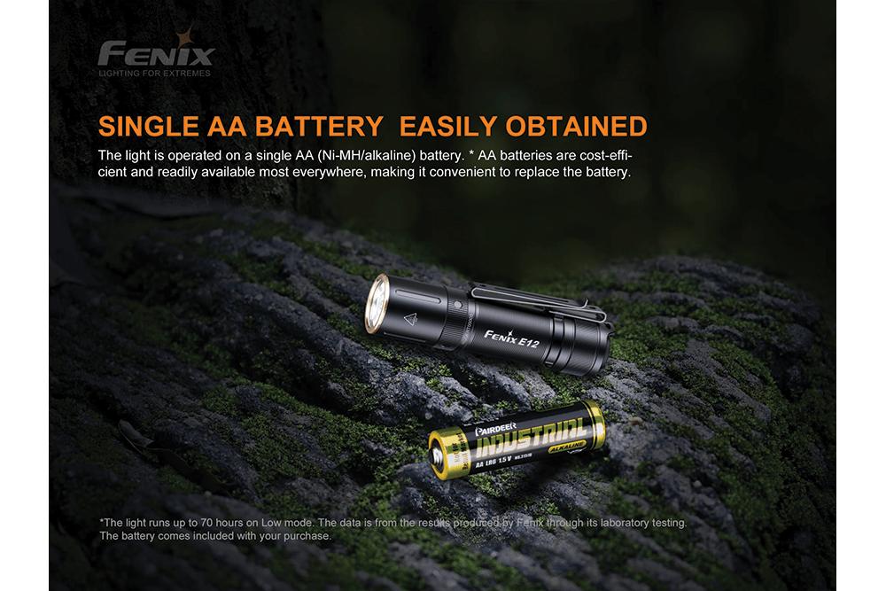Fenix E12 V2.0 AA LED Flashlight - Discontinued - Fenix Store