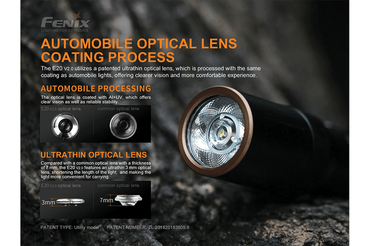 Fenix E20 V2.0 EDC Flashlight - 350 Lumens - Fenix Store
