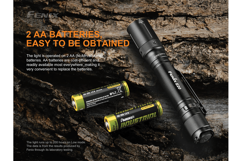 Fenix E20 V2.0 EDC Flashlight - 350 Lumens - Fenix Store