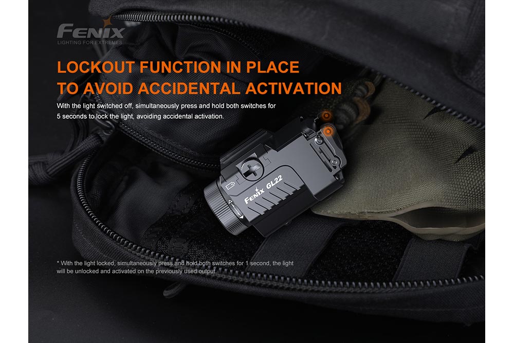 Fenix GL22 Tactical LED Light with Red Laser - Fenix Store