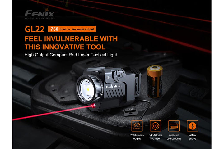 Fenix GL22 Tactical LED Light with Red Laser - Fenix Store