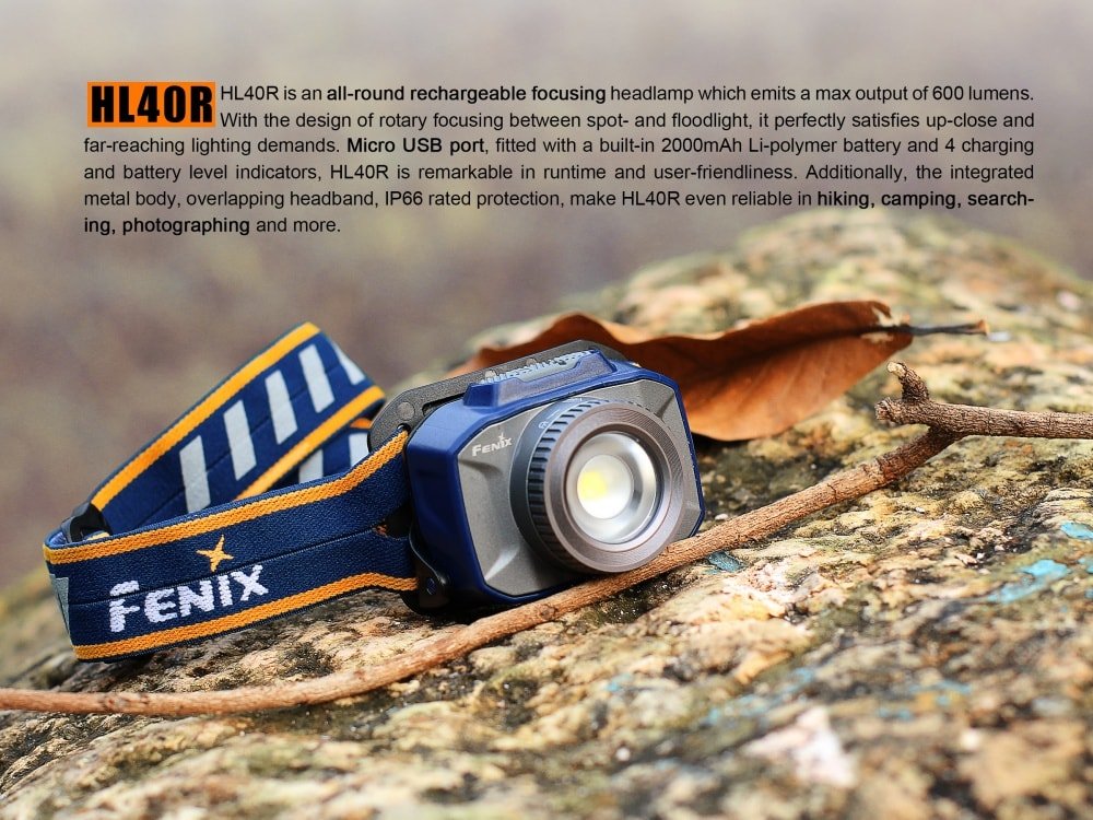 Fenix HL40R Focusable USB Rechargeable LED Headlamp - Fenix Store