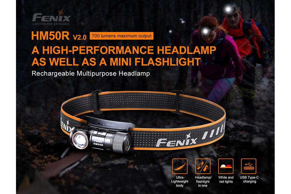 Fenix HM50R V2.0 LED Headlamp - 700 Lumens - Fenix Store
