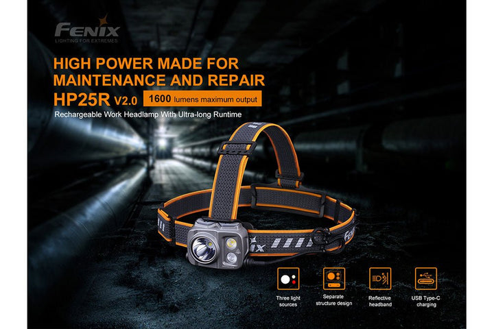 Fenix HP25R V2.0 Headlamp - 1600 Lumens - Fenix Store