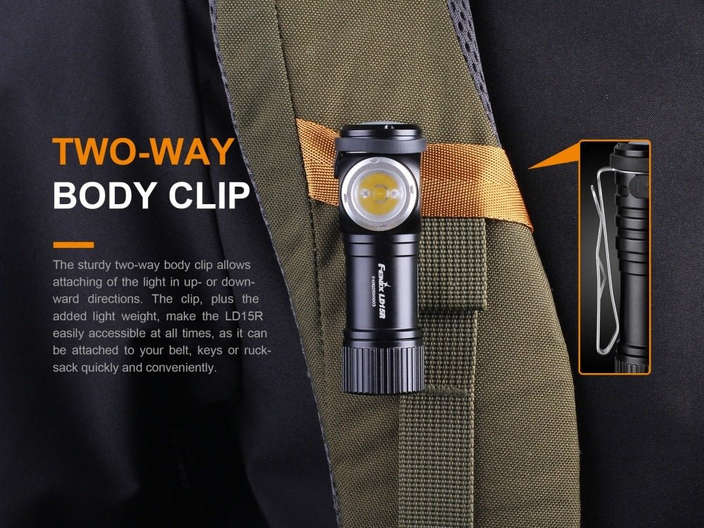 Fenix LD15R Right-Angled Rechargeable LED Flashlight - Discontinued - Fenix Store