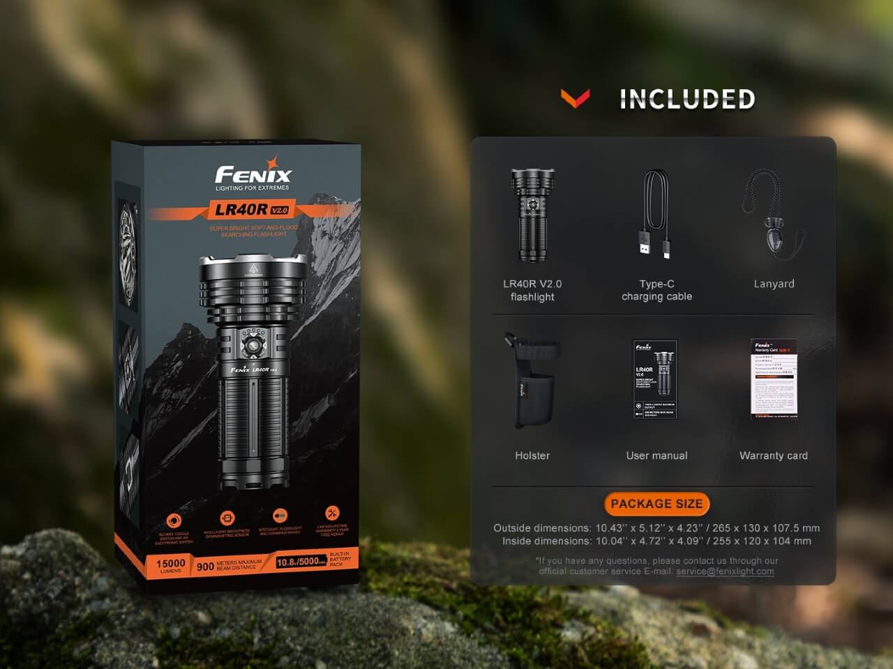 Fenix LR40R V2 | Shop Rechargeable Searchlights - Fenix Store