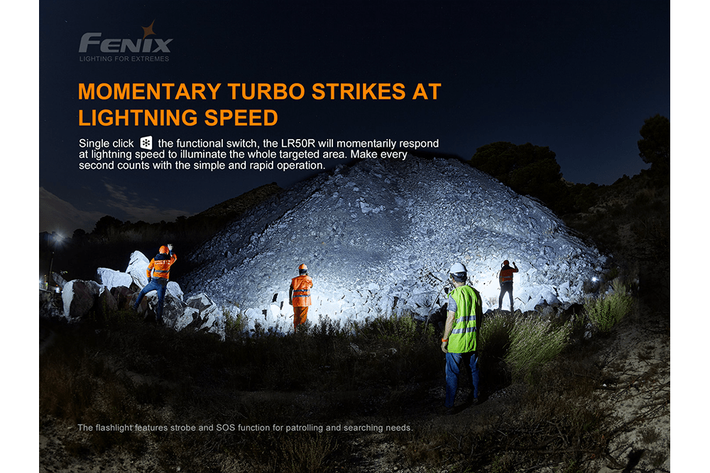 Fenix LR50R Multifunctional LED Search Light - 12000 Lumens - Fenix Store