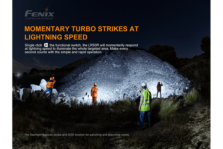 Fenix LR50R Multifunctional LED Search Light - 12000 Lumens - Fenix Store