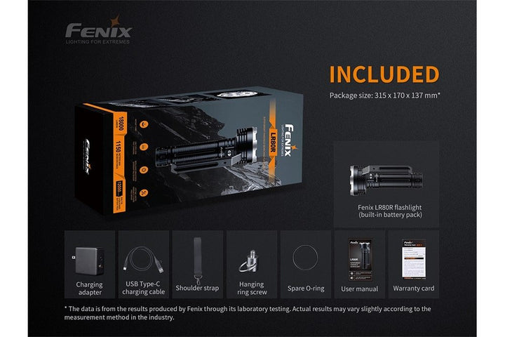 Fenix LR80R Rechargeable LED Searchlight - 18000 Lumens - Fenix Store