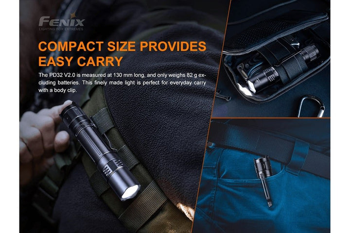 Fenix PD32 V2.0 LED Flashlight - Discontinued - Fenix Store