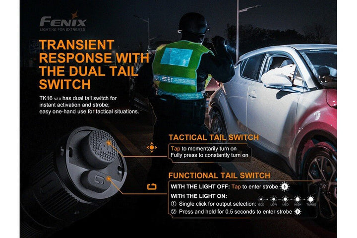 Fenix TK16 V2.0 Tactical Flashlight - 3100 Lumens - Fenix Store