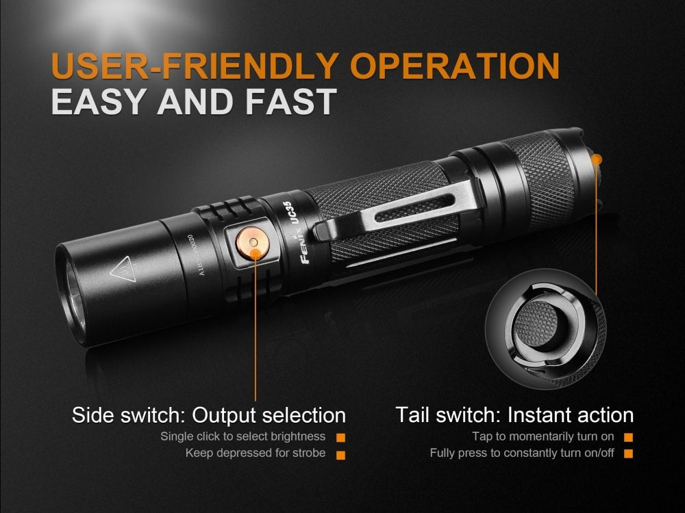 Fenix UC35 V2.0 LED Rechargeable EDC Flashlight - Fenix Store