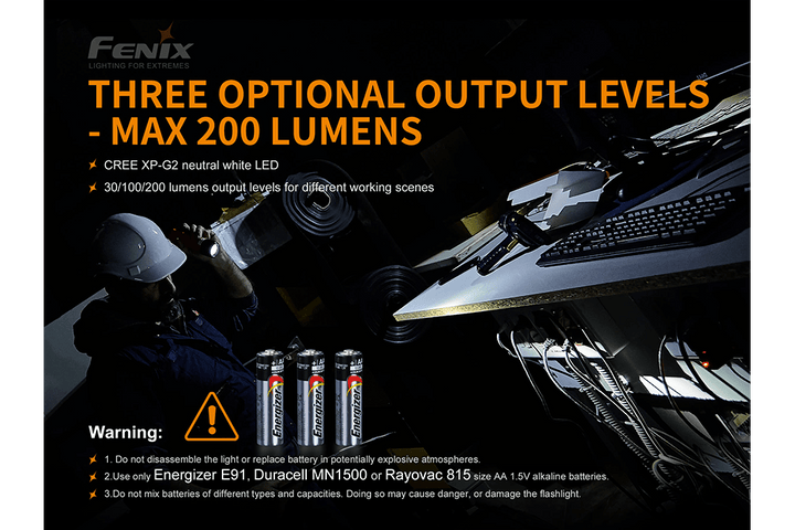 Fenix WF11E Intrinsically Safe Flashlight - Fenix Store