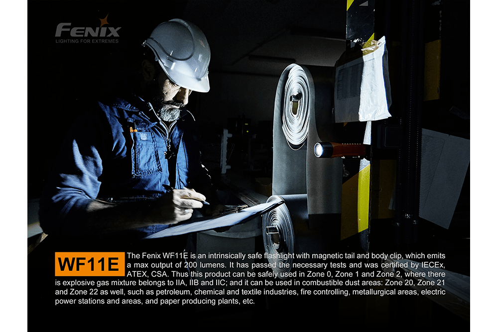 Fenix WF11E Intrinsically Safe Flashlight - Fenix Store