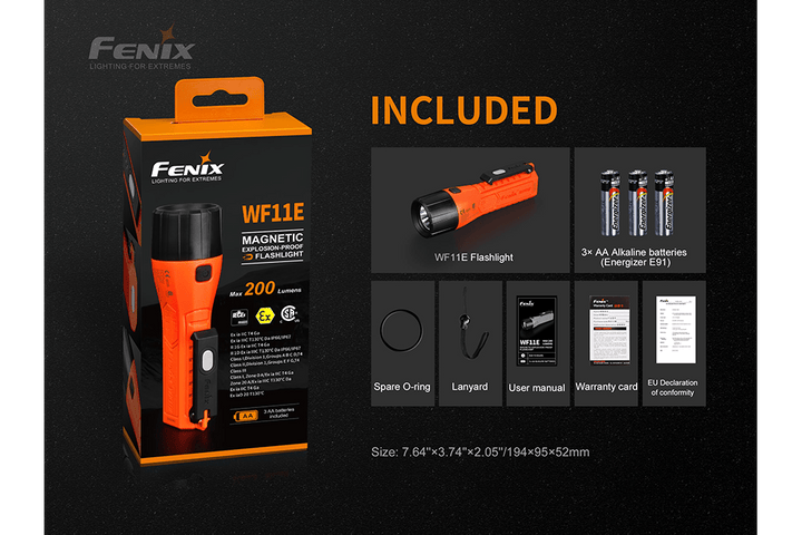 Fenix WF11E Intrinsically Safe Flashlight - Fenix Store