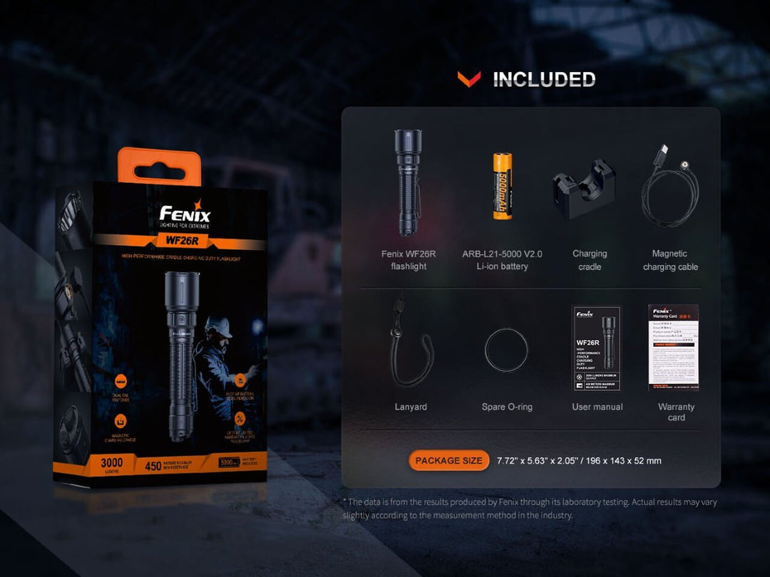 Fenix WF26R Cradle Charging LED Work Flashlight - Fenix Store