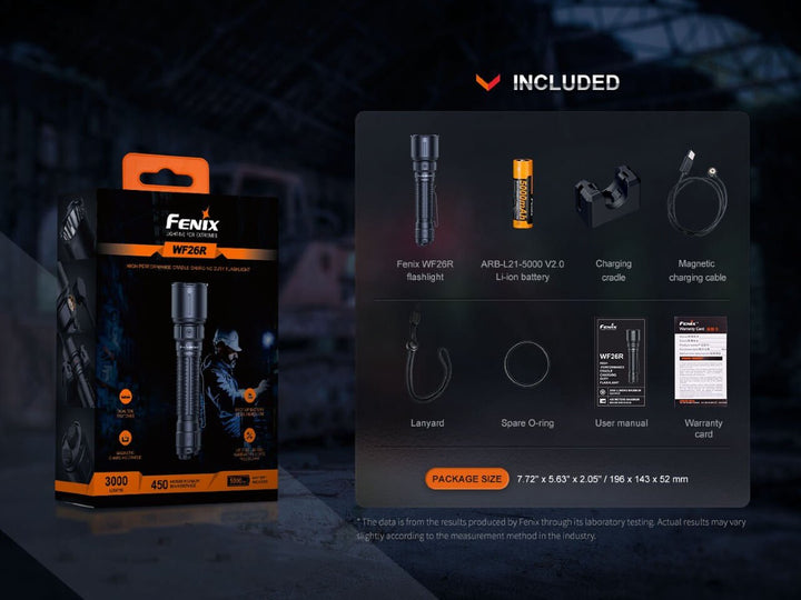 Fenix WF26R Cradle Charging LED Work Flashlight - Fenix Store