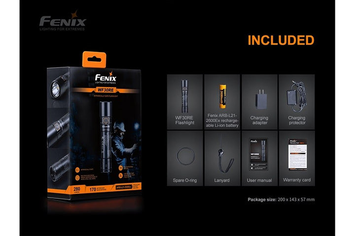 Fenix WF30RE Intrinsically Safe Flashlight - discontinued - Fenix Store
