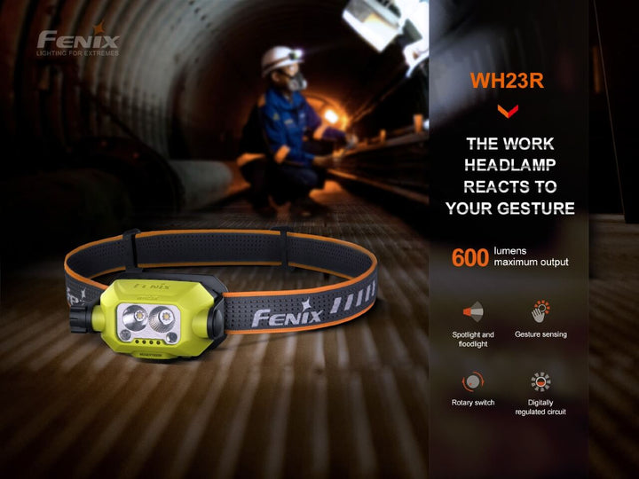 Fenix WH23R Gesture Sensing Industrial LED Headlamp - Fenix Store