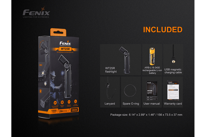Fenix WT25R Adjustable Head LED Flashlight - 1000 Lumens - Fenix Store