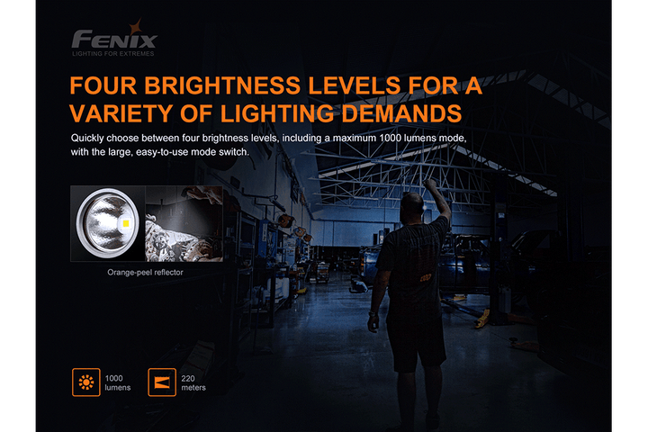 Fenix WT25R Adjustable Head LED Flashlight - 1000 Lumens - Fenix Store