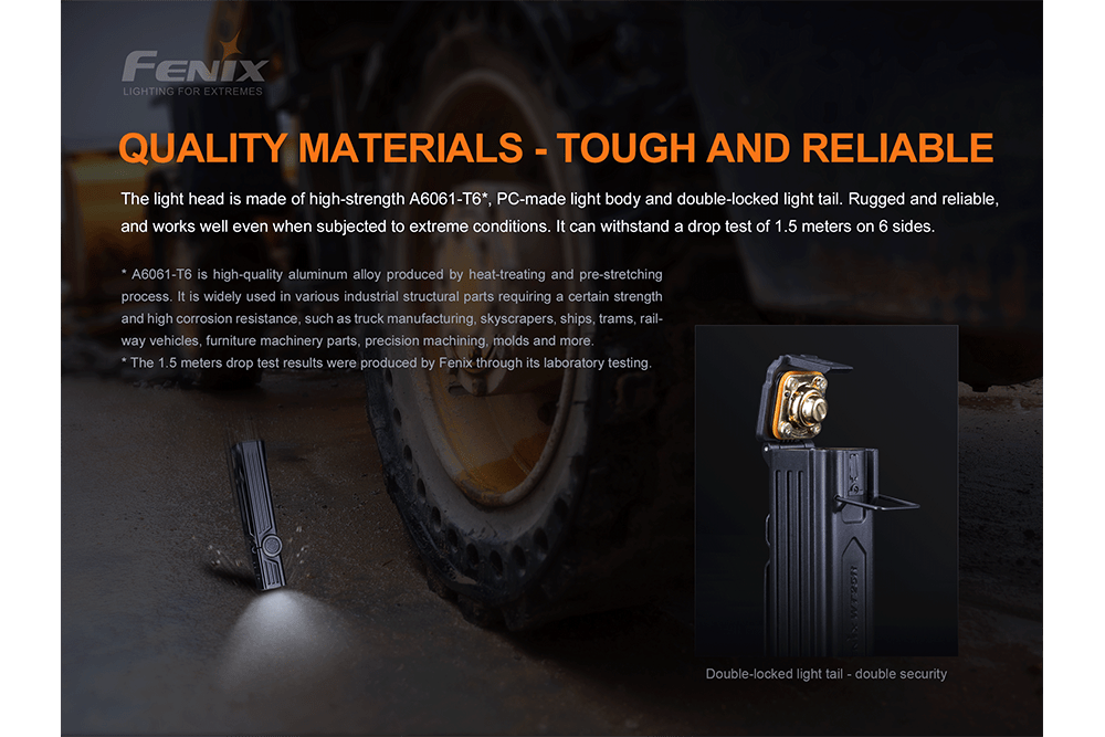 Fenix WT25R Adjustable Head LED Flashlight - 1000 Lumens - Fenix Store
