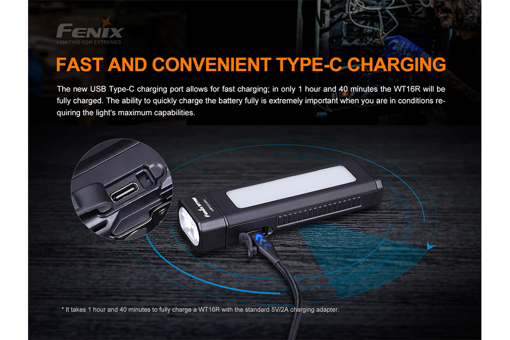 Fenix WT16R Rechargeable Work Light - OPEN BOX - Fenix Store