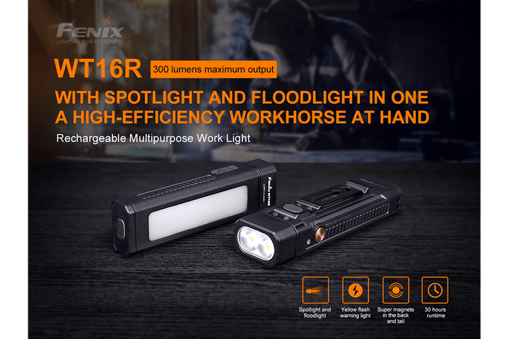 Fenix WT16R Rechargeable Work Light - OPEN BOX - Fenix Store