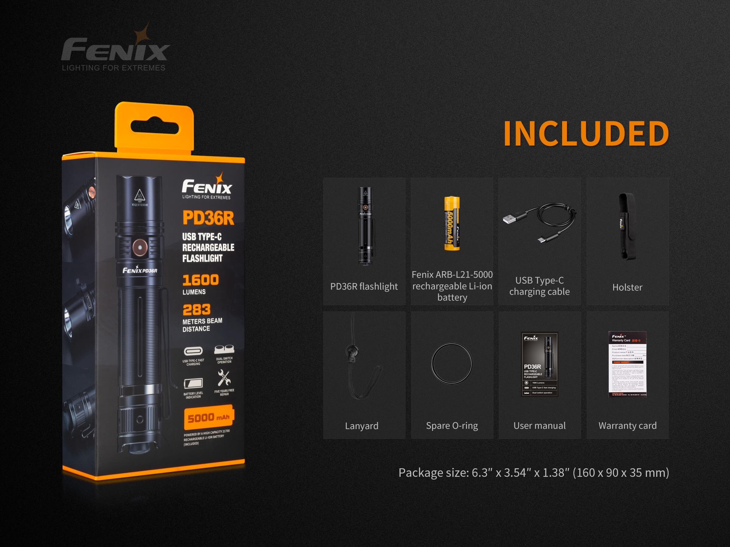 Fenix PD36R Tactical LED Flashlight - 1600 Lumens – Fenix Store