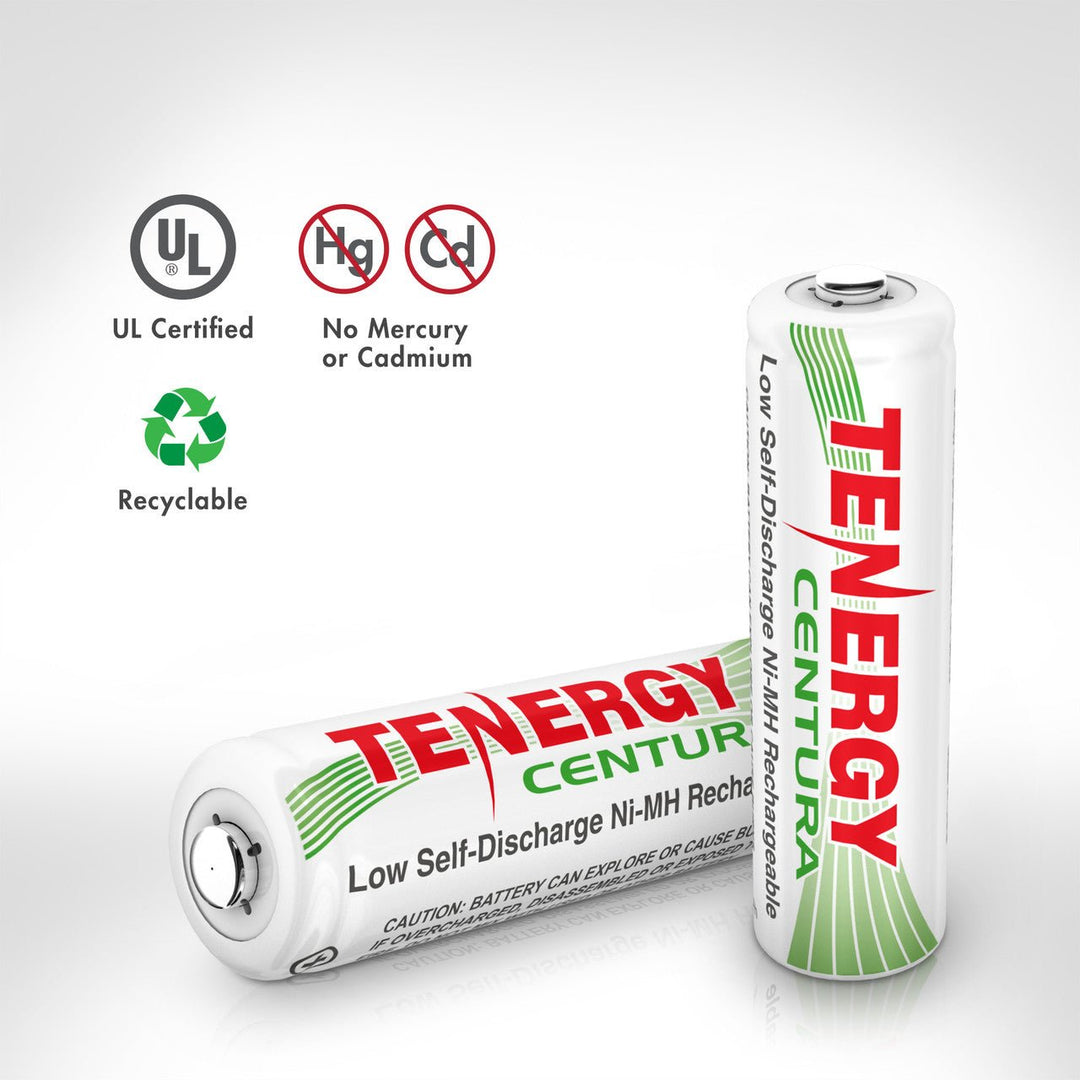Tenergy AAA Centura NiMH Rechargeable Battery - 4 Pack - Fenix Store