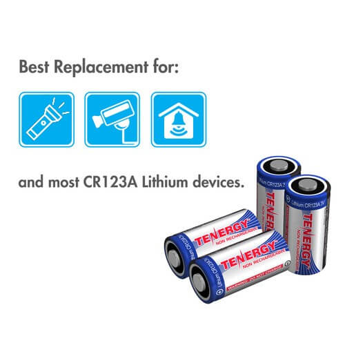 Tenergy CR123A Lithium Propel Battery - 2 Pack - Fenix Store